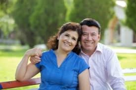 Happy couple at the park